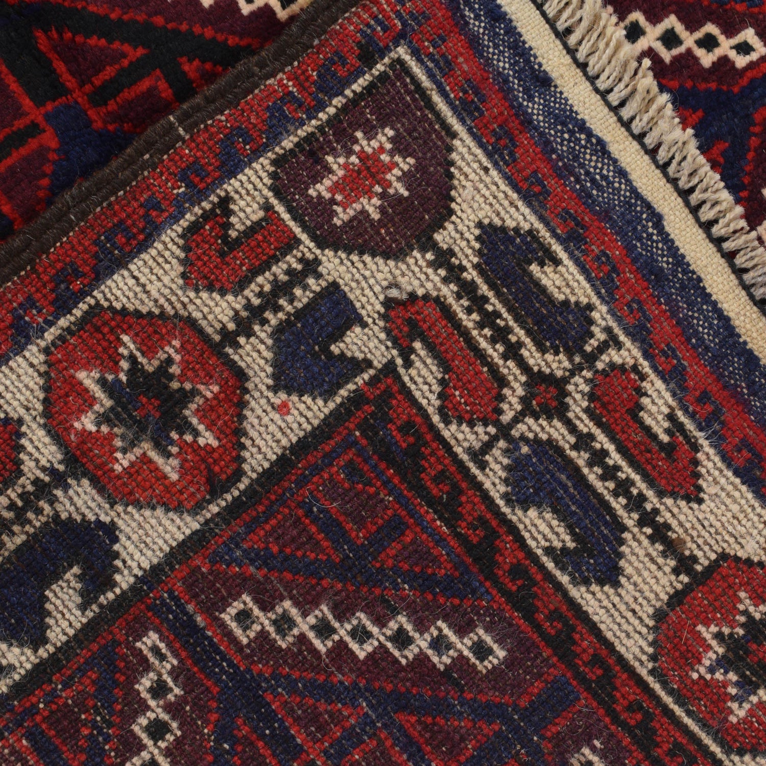 Baluchi Rug Handmade Multi Geometric 2x4 ft