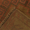Overdyed Area Rug Handmade Brown Geometric 3x5 ft
