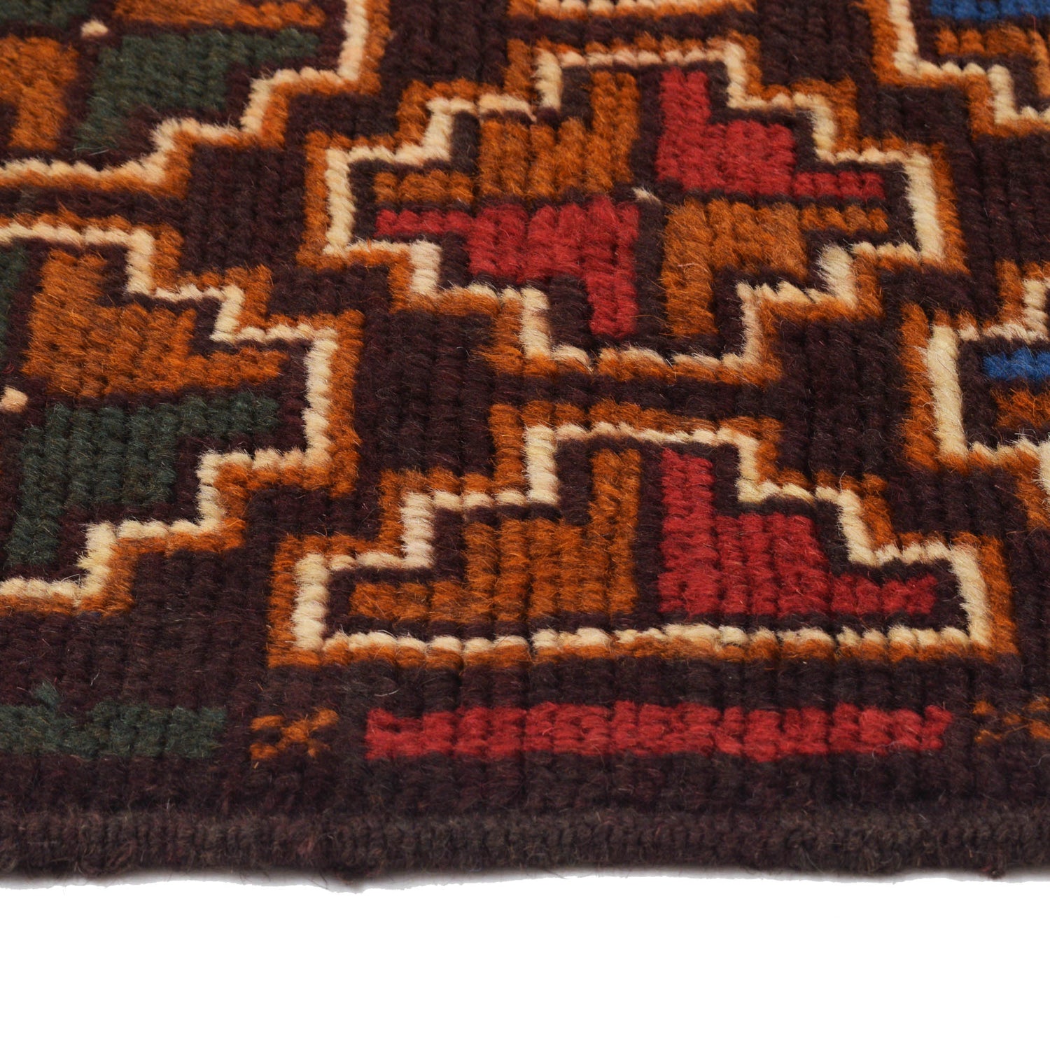 Baluchi Runner Rug Handmade Brown 6' Runner