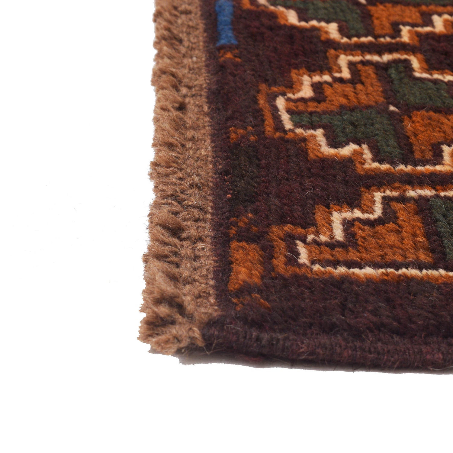 Baluchi Runner Rug Handmade Brown 6' Runner