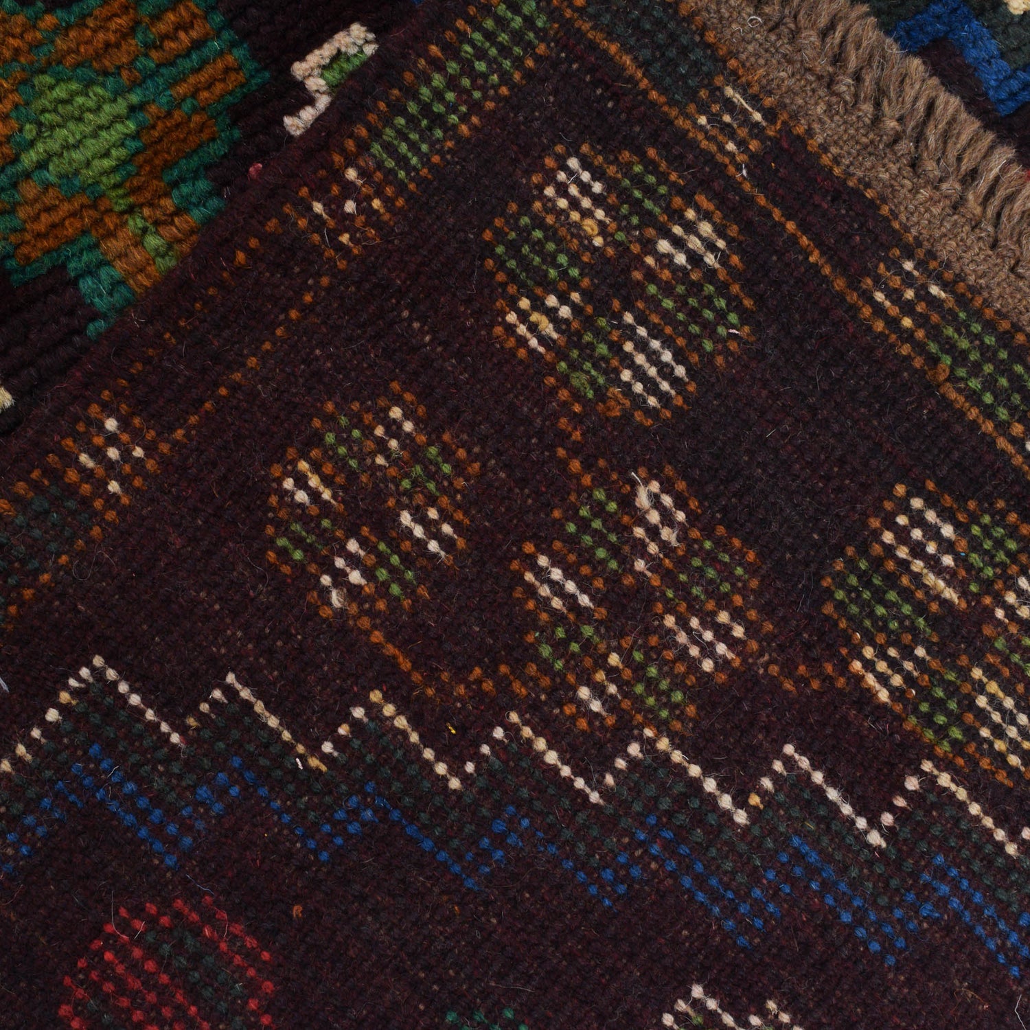 Baluchi Runner Rug Handmade Brown 6' Runner