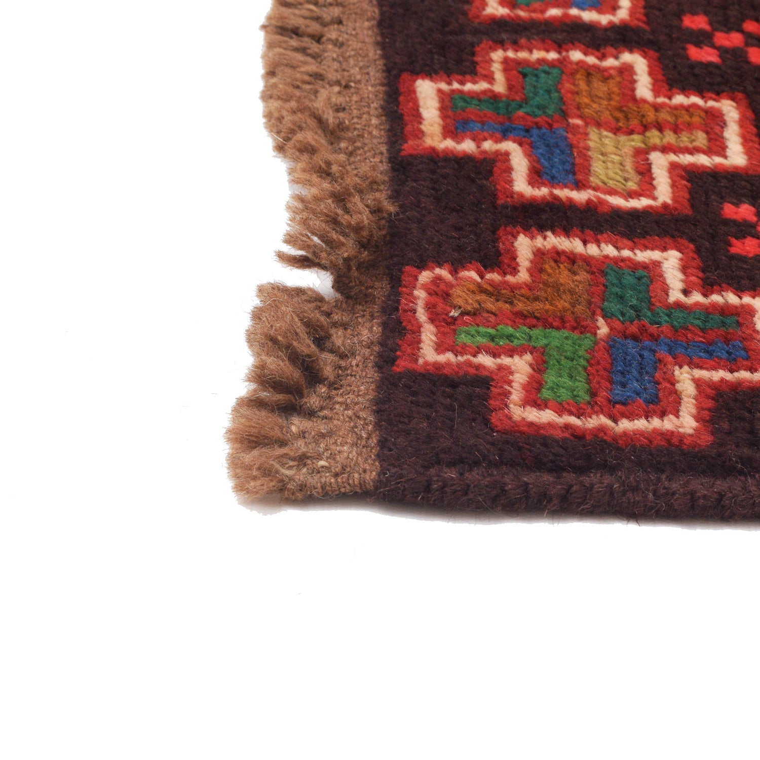 Baluchi Runner Rug Handmade Brown 6' Runner