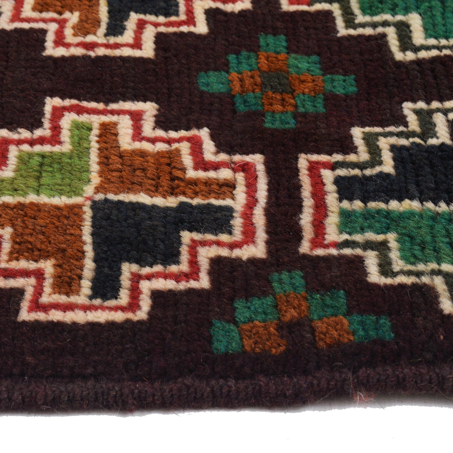 Baluchi Runner Rug Handmade Brown 6' Runner