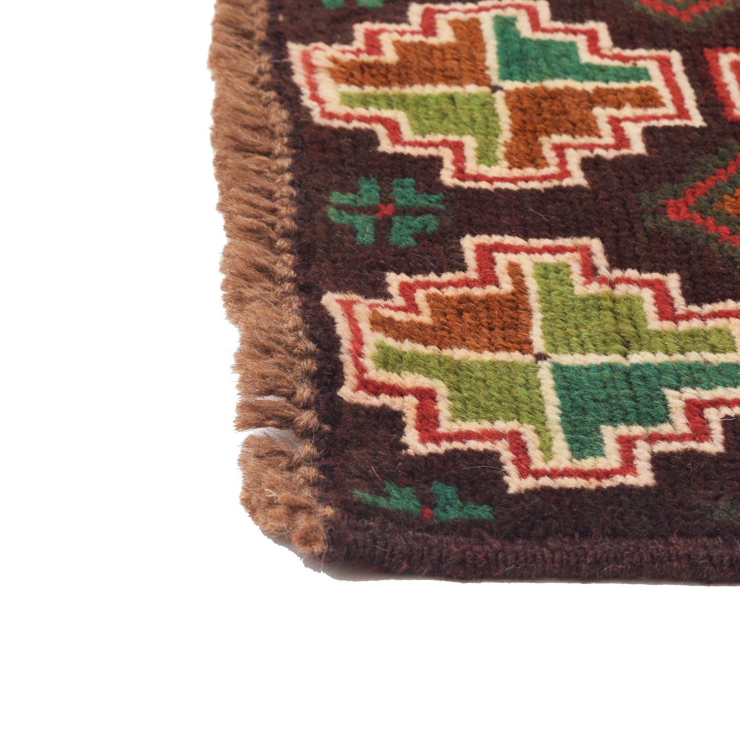 Baluchi Runner Rug Handmade Brown 6' Runner