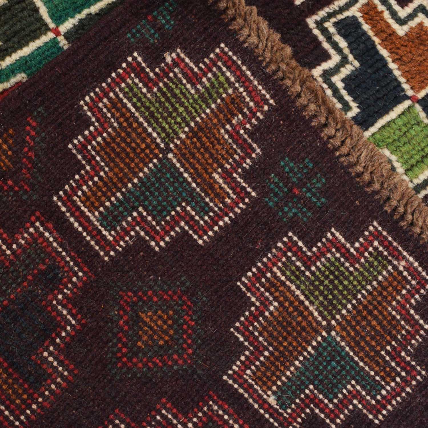 Baluchi Runner Rug Handmade Brown 6' Runner
