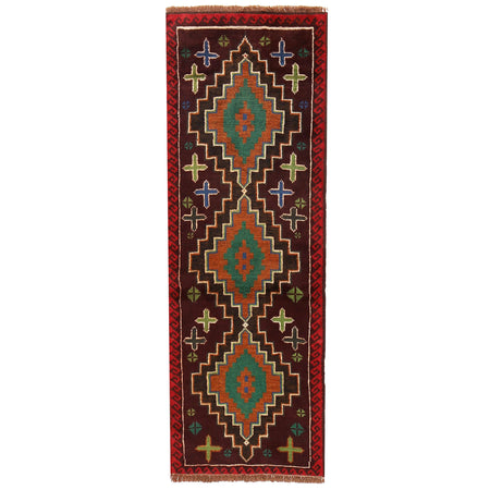 Baluchi Runner Rug Handmade Brown 6' Runner
