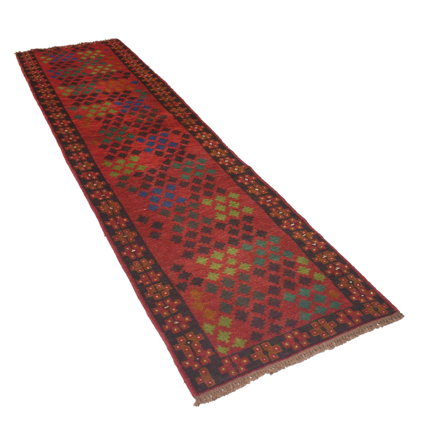 Baluchi Runner Rug Handmade Red 10' Runner