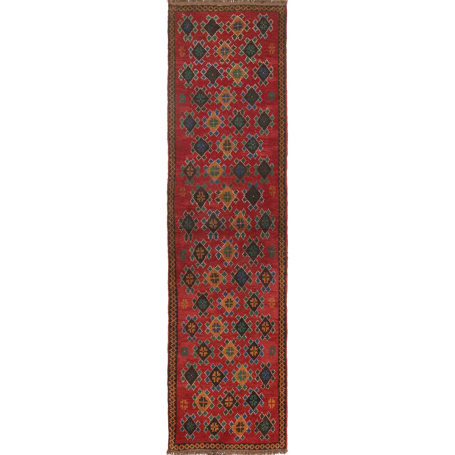 Baluchi Runner Rug Handmade Red 10' Runner