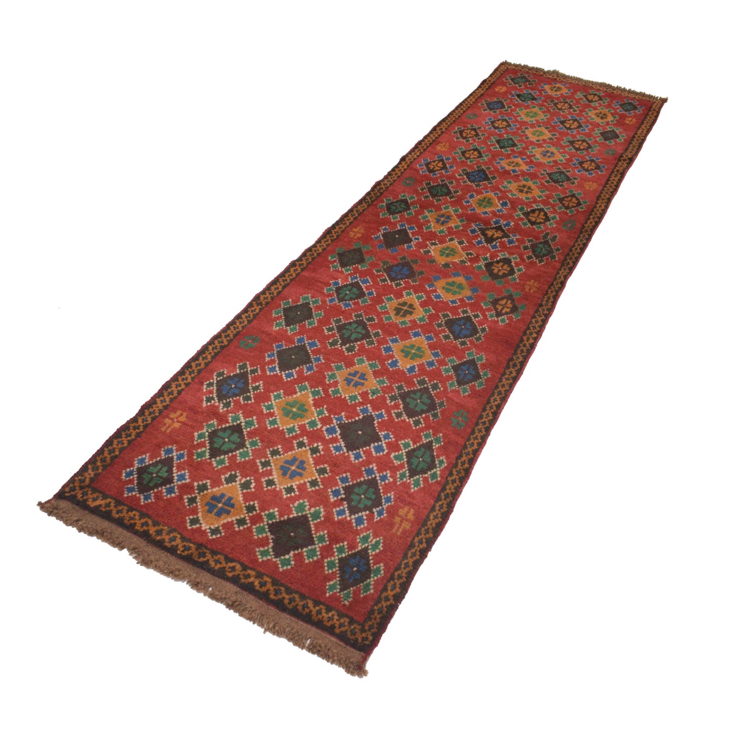 Baluchi Runner Rug Handmade Red 10' Runner