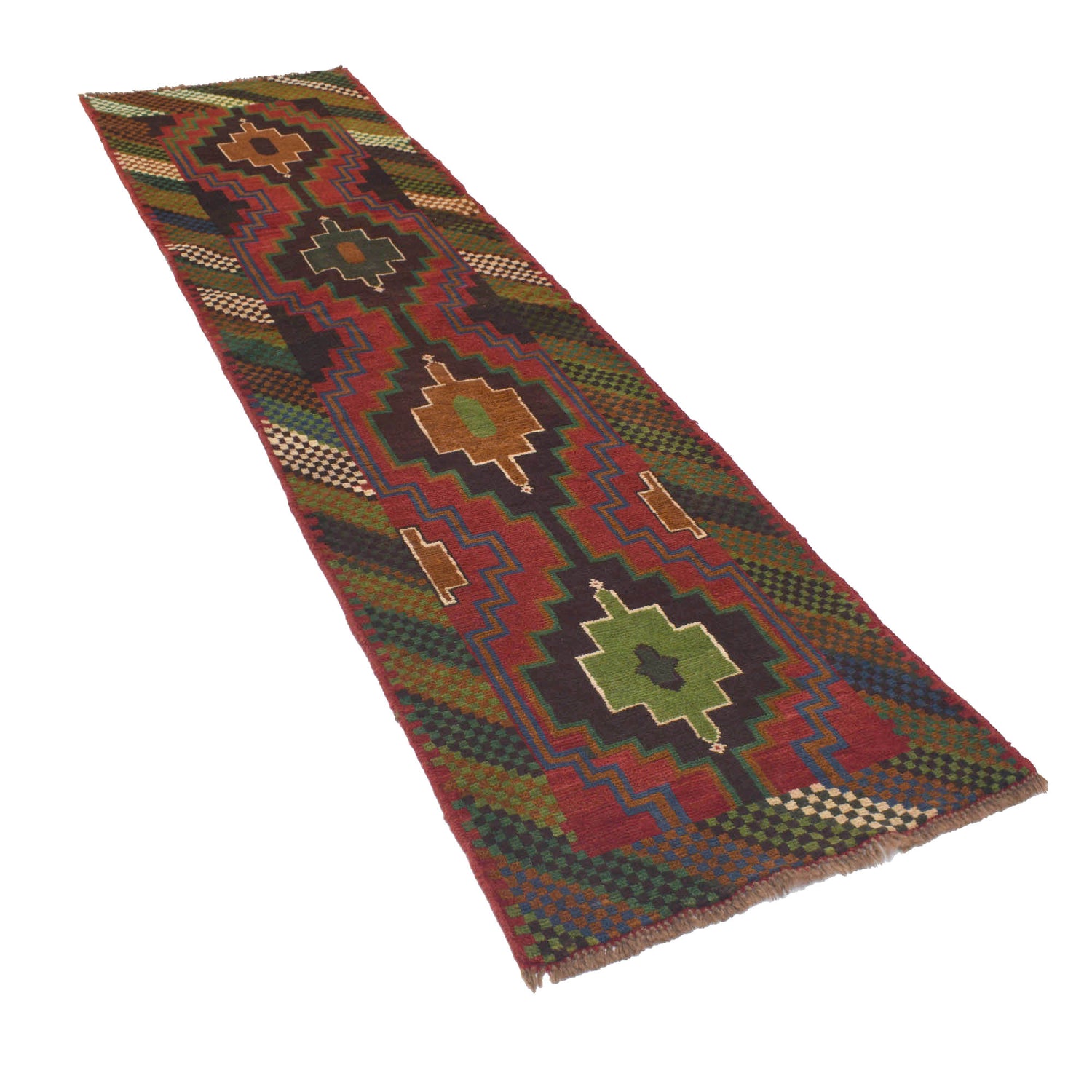 Baluchi Runner Rug Handmade Red 10' Runner