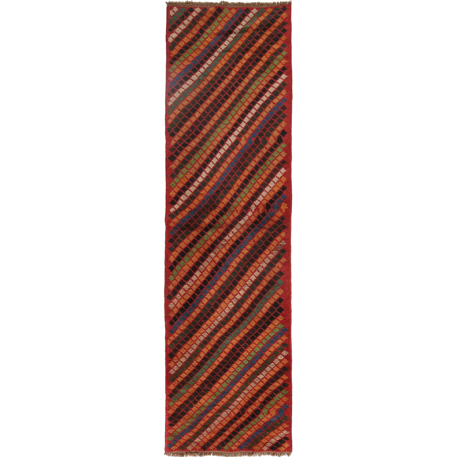 Baluchi Runner Rug Handmade Red 10' Runner