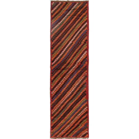 Baluchi Runner Rug Handmade Red 10' Runner