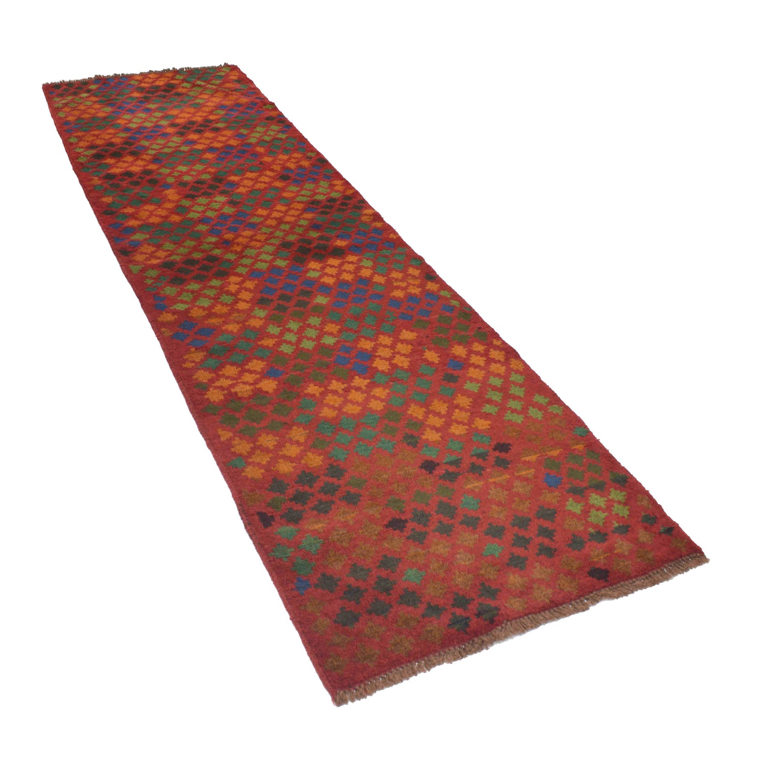 Baluchi Runner Rug Handmade Red 10' Runner