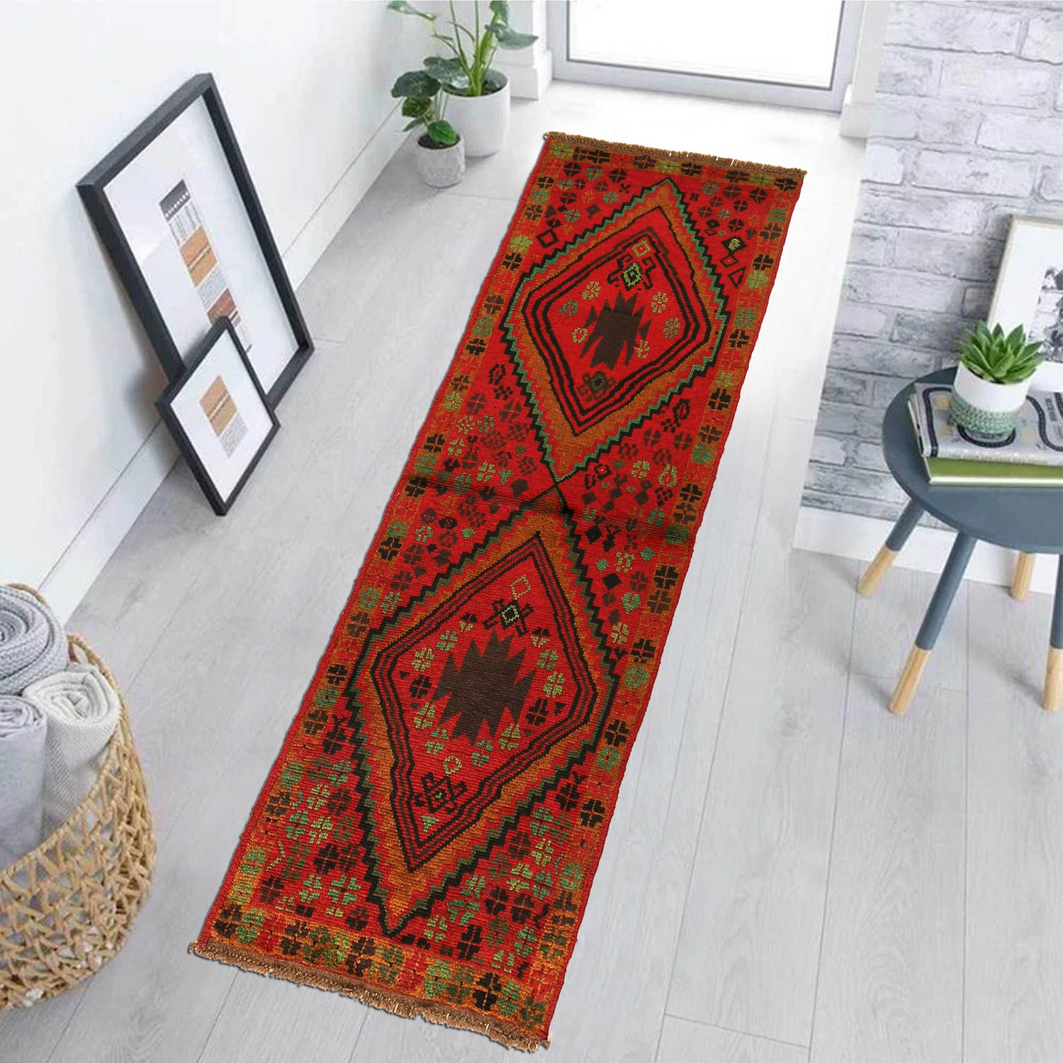 Baluchi Runner Rug Handmade Red 6' Runner