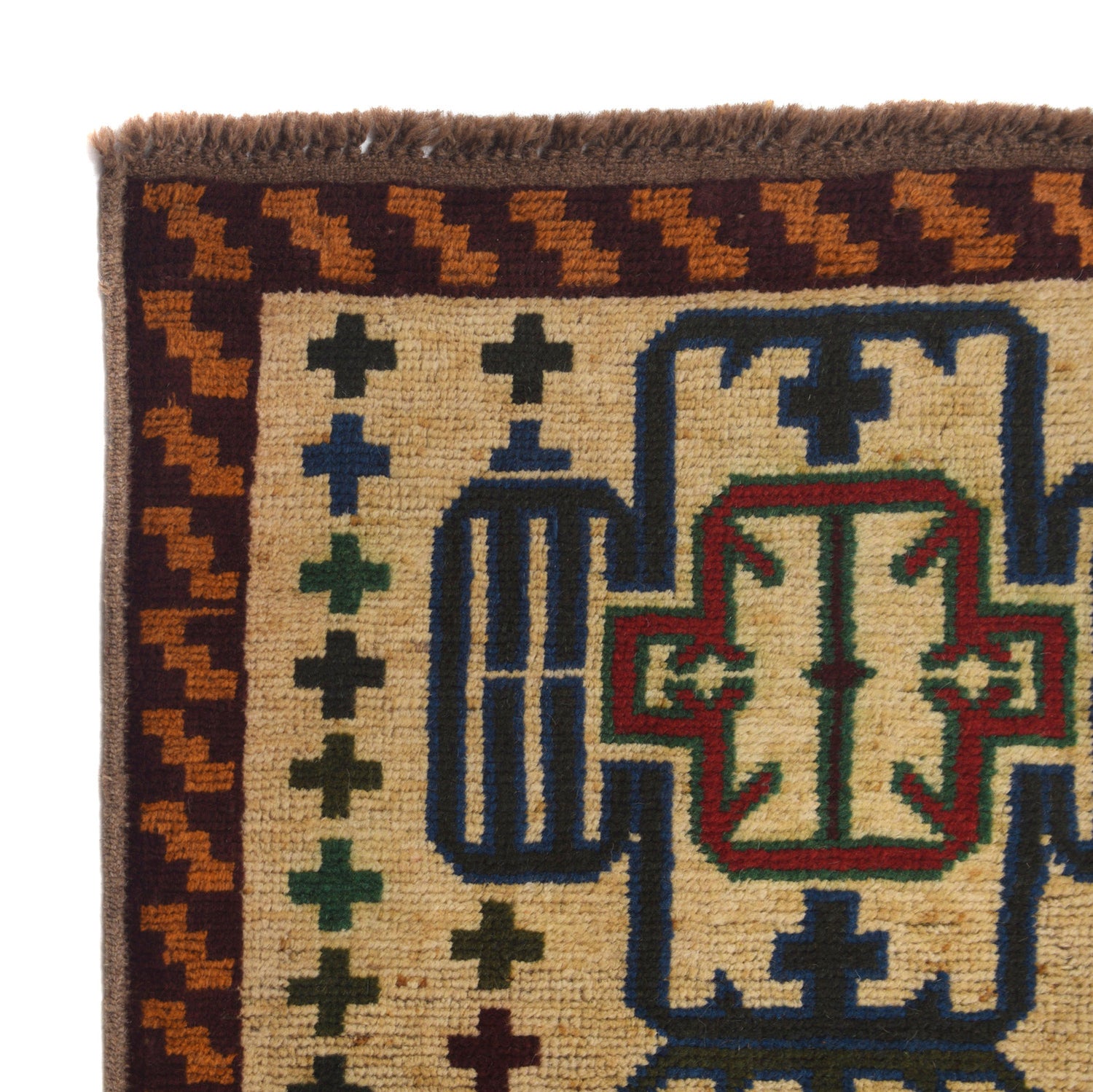 Baluchi Runner Rug Handmade Beige 10' Runner