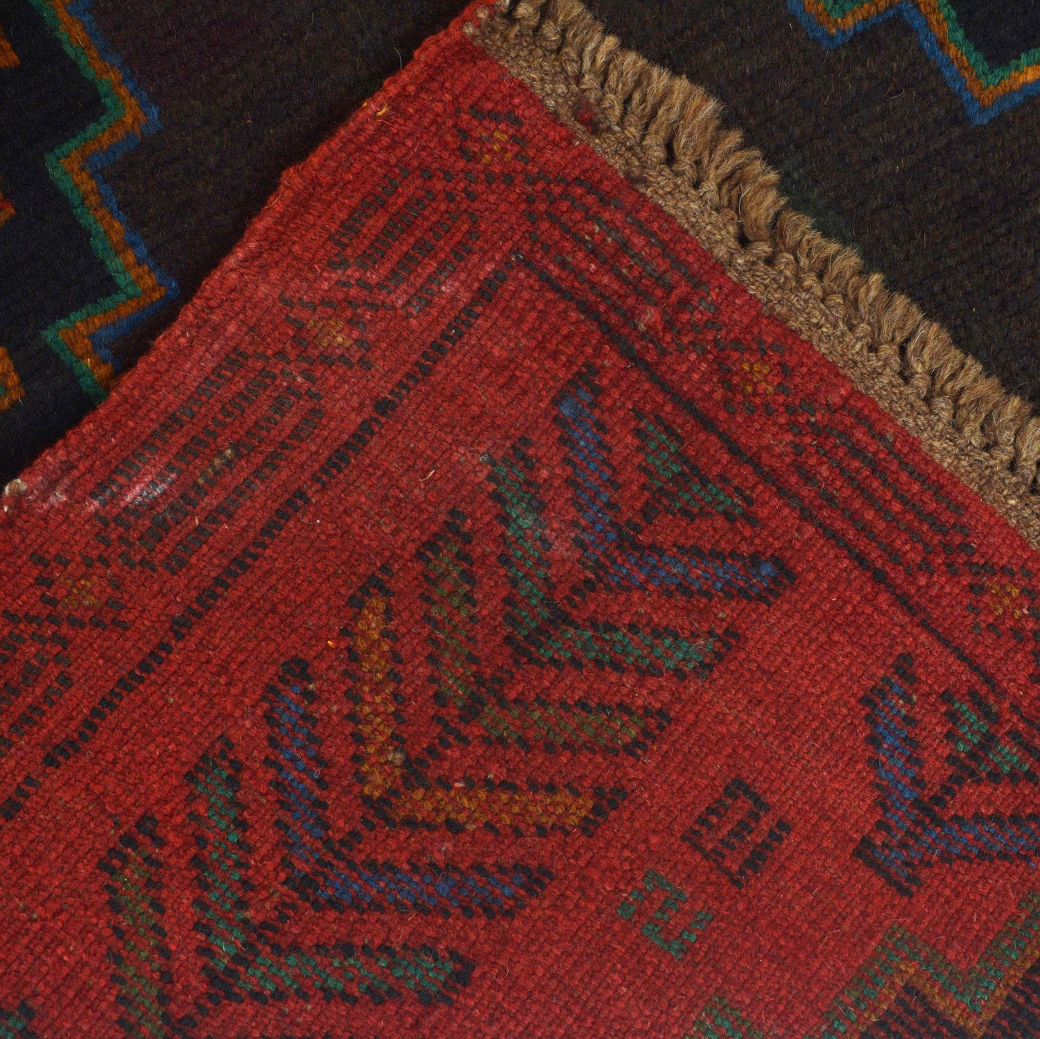 Baluchi Runner Rug Handmade Red 10' Runner