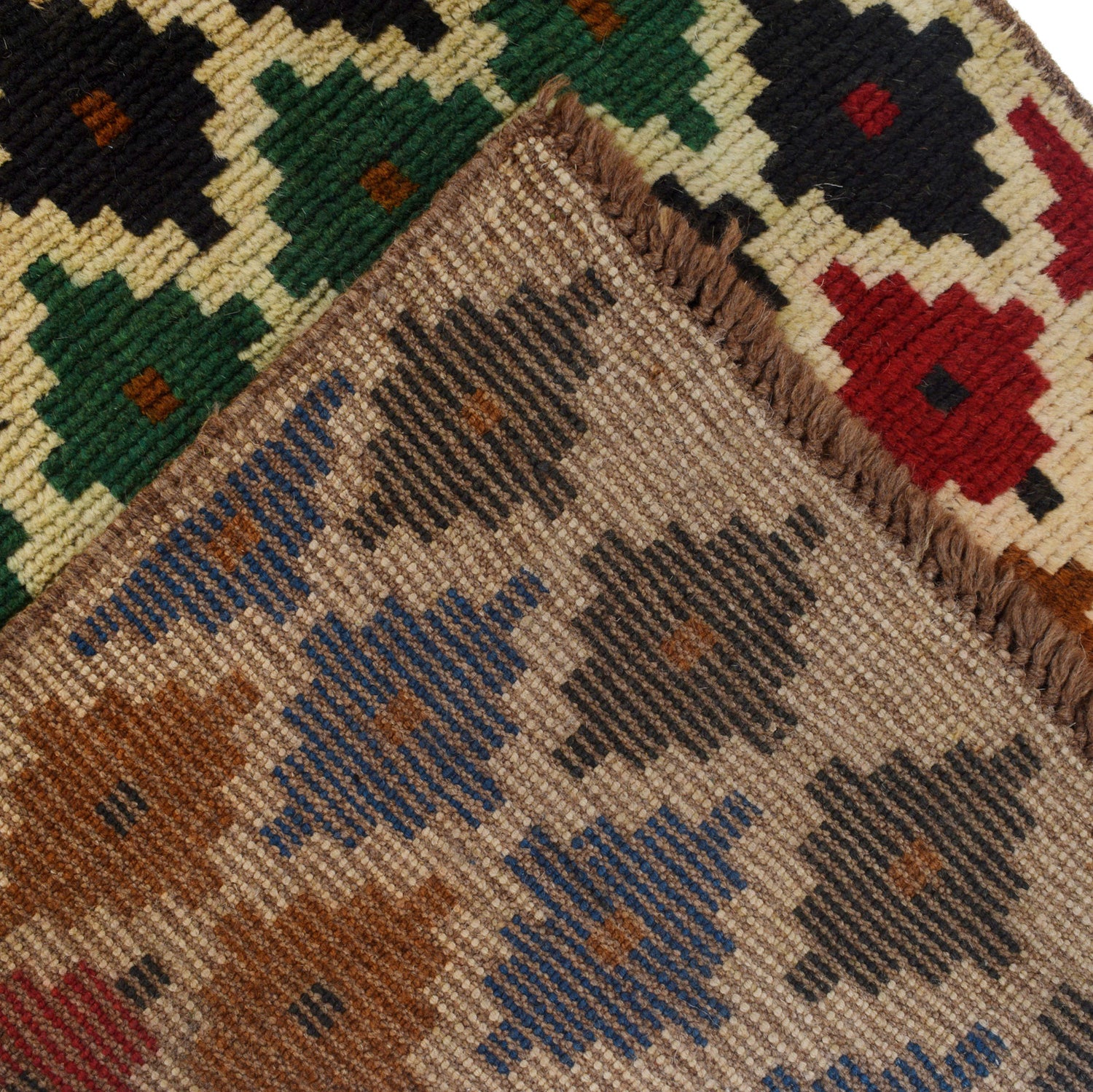 Baluchi Runner Rug Handmade Beige 10' Runner