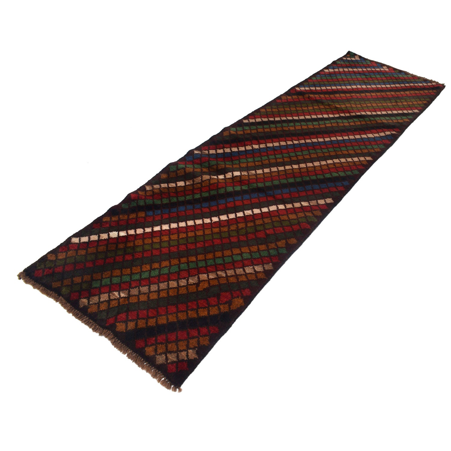 Baluchi Runner Rug Handmade Multi 10' Runner