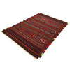 Laghari Kilim Area Rug Handmade Multi Geometric 4x7 ft