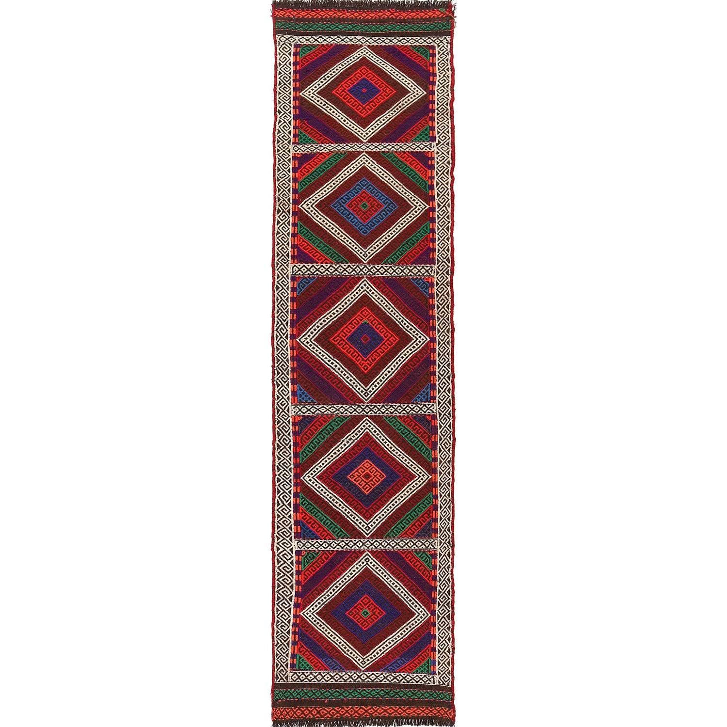 Suzuni Kilim Runner Handmade Multi 10' Runner