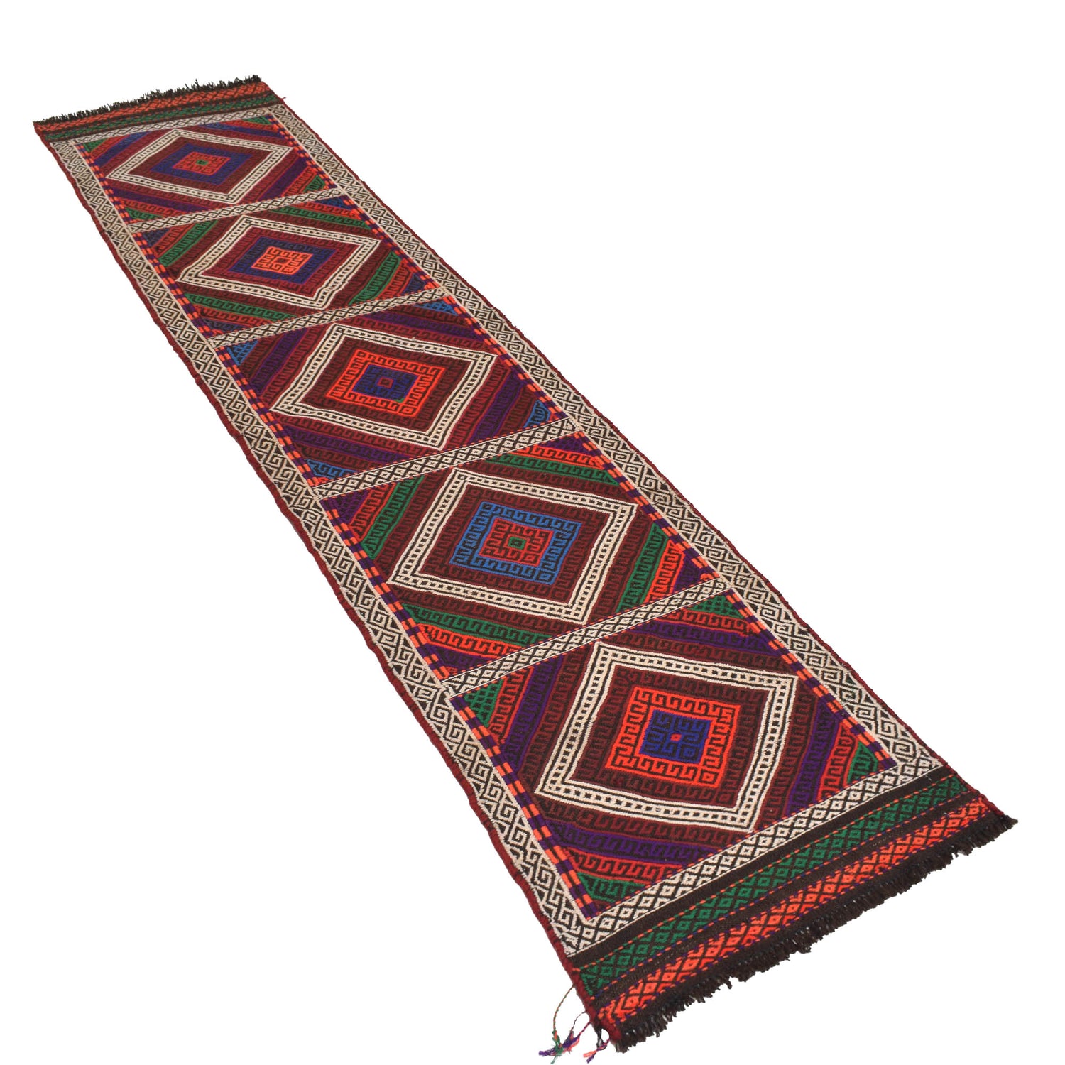 Suzuni Kilim Runner Handmade Multi 10' Runner
