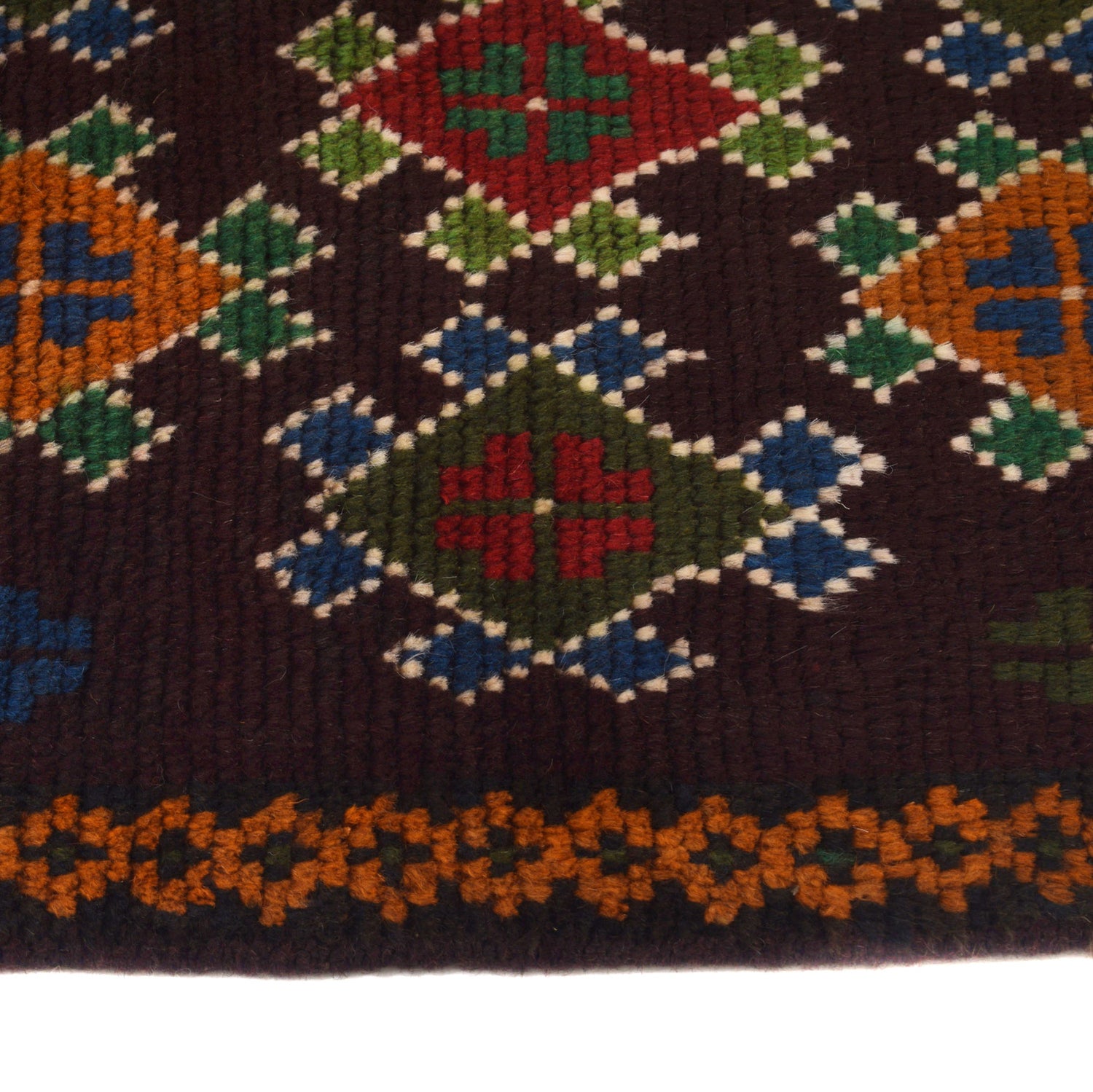 Baluchi Runner Rug Handmade Chocolate 10' Runner