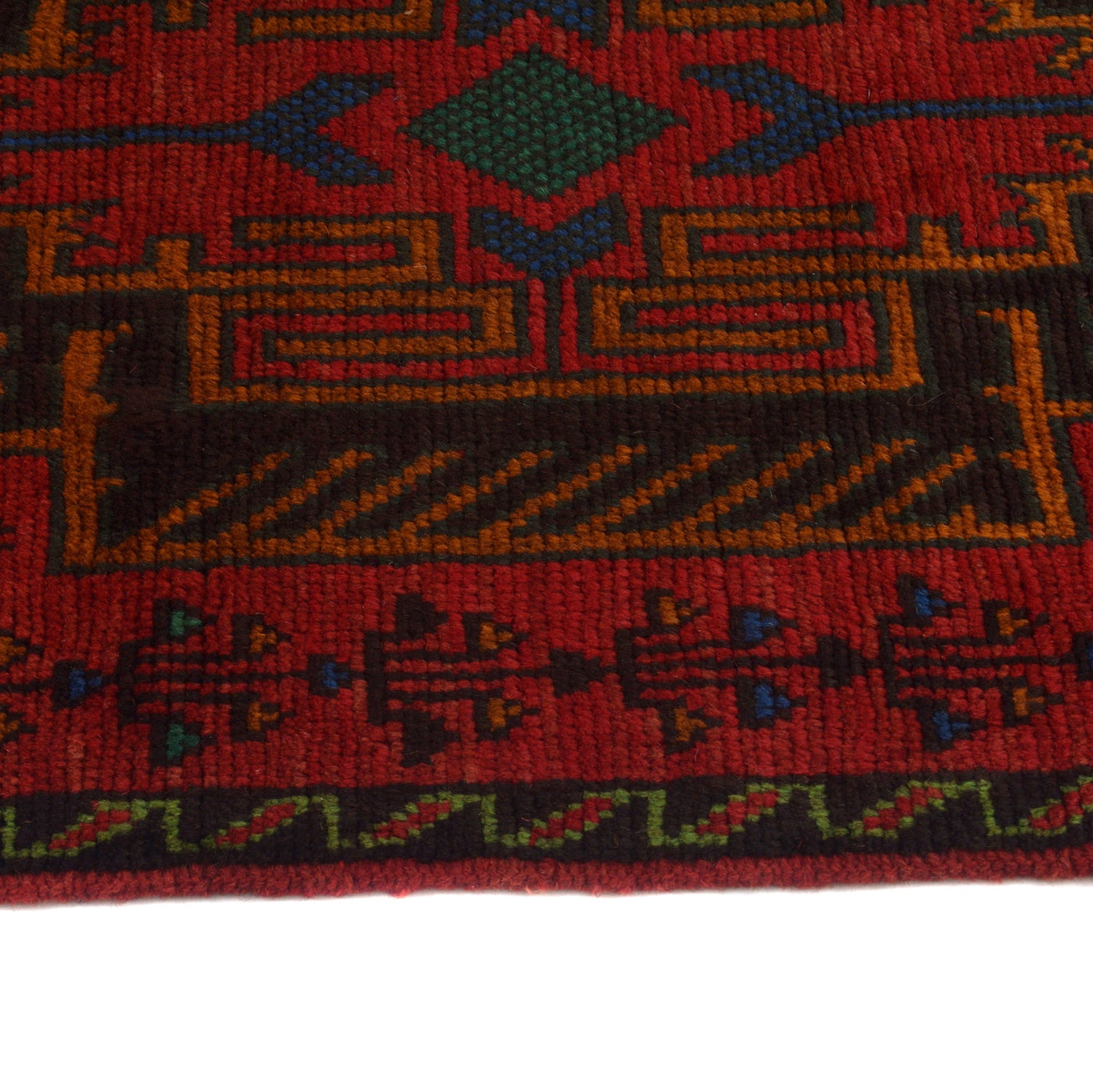Baluchi Runner Rug Handmade Red 10' Runner
