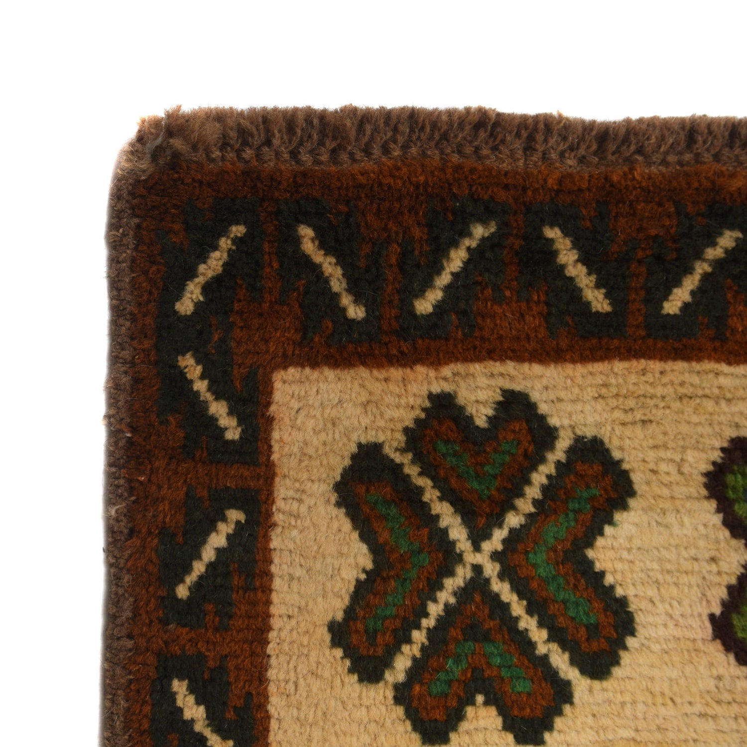 Baluchi Runner Rug Handmade Beige 10' Runner