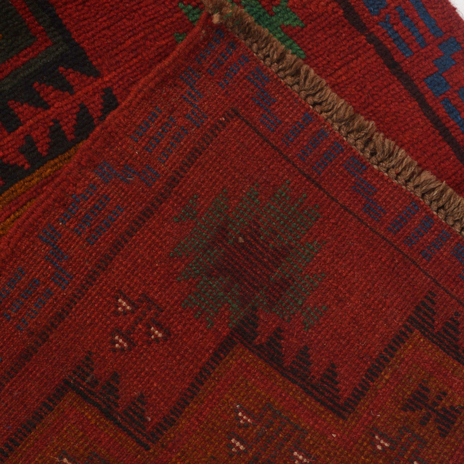 Baluchi Runner Rug Handmade Red 10' Runner