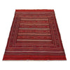 Laghari Kilim Area Rug Handmade Red Geometric 4x7 ft