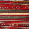 Laghari Kilim Area Rug Handmade Red Geometric 4x7 ft