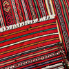 Laghari Kilim Area Rug Handmade Red Geometric 4x7 ft