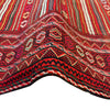 Laghari Kilim Area Rug Handmade Red Geometric 4x7 ft