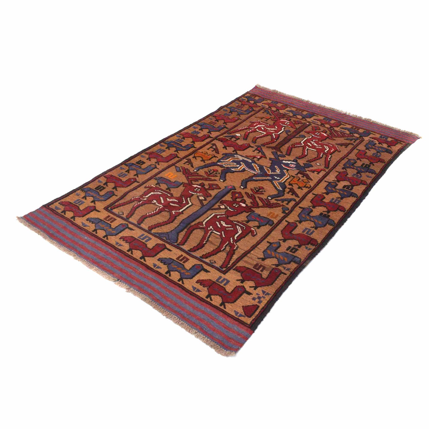 Pictorial Rug Handmade Multi Design