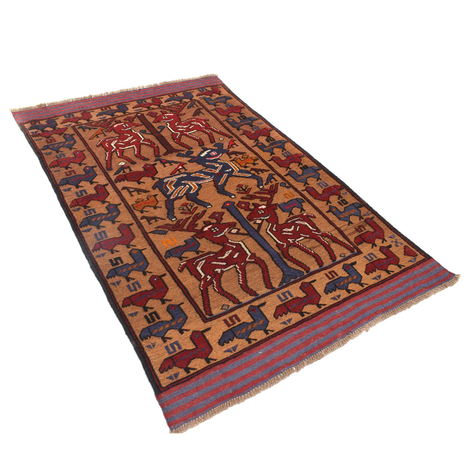 Pictorial Rug Handmade Multi Design
