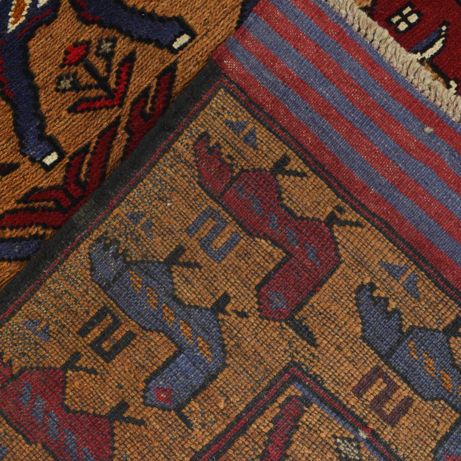 Pictorial Rug Handmade Multi Design