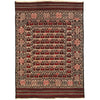 Soumak Kilim Area Rug Handmade White Floral 4x6 ft