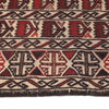 Soumak Kilim Area Rug Handmade White Floral 4x6 ft