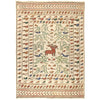 Soumak Kilim Area Rug Handmade White Pictorial 4x6 ft