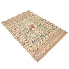 Soumak Kilim Area Rug Handmade White Pictorial 4x6 ft