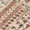 Soumak Kilim Area Rug Handmade White Pictorial 4x6 ft