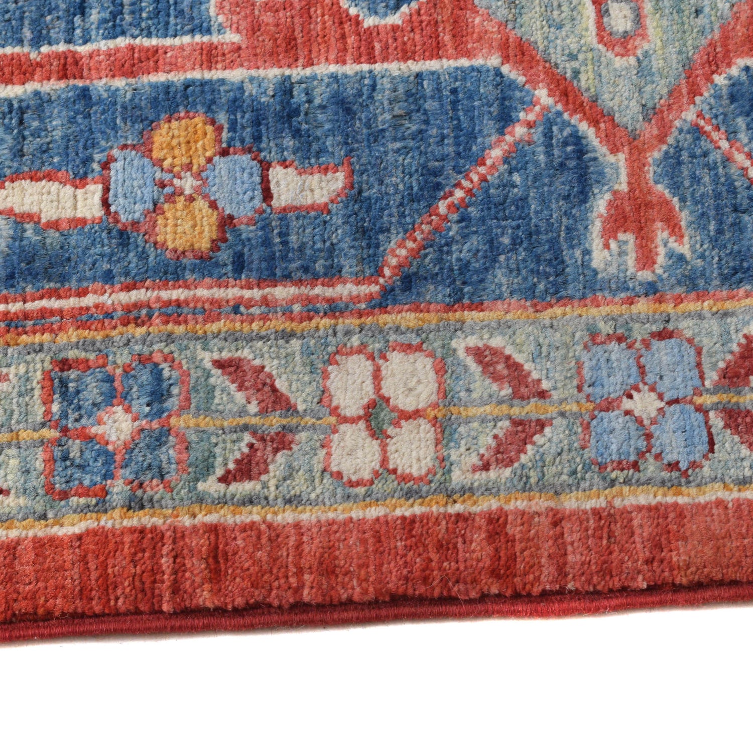 Heriz Area Rug Handmade Multi Medallion 9x12 ft