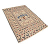 Soumak Kilim Area Rug Handmade White Pictorial 4x6 ft