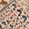 Soumak Kilim Area Rug Handmade White Pictorial 4x6 ft