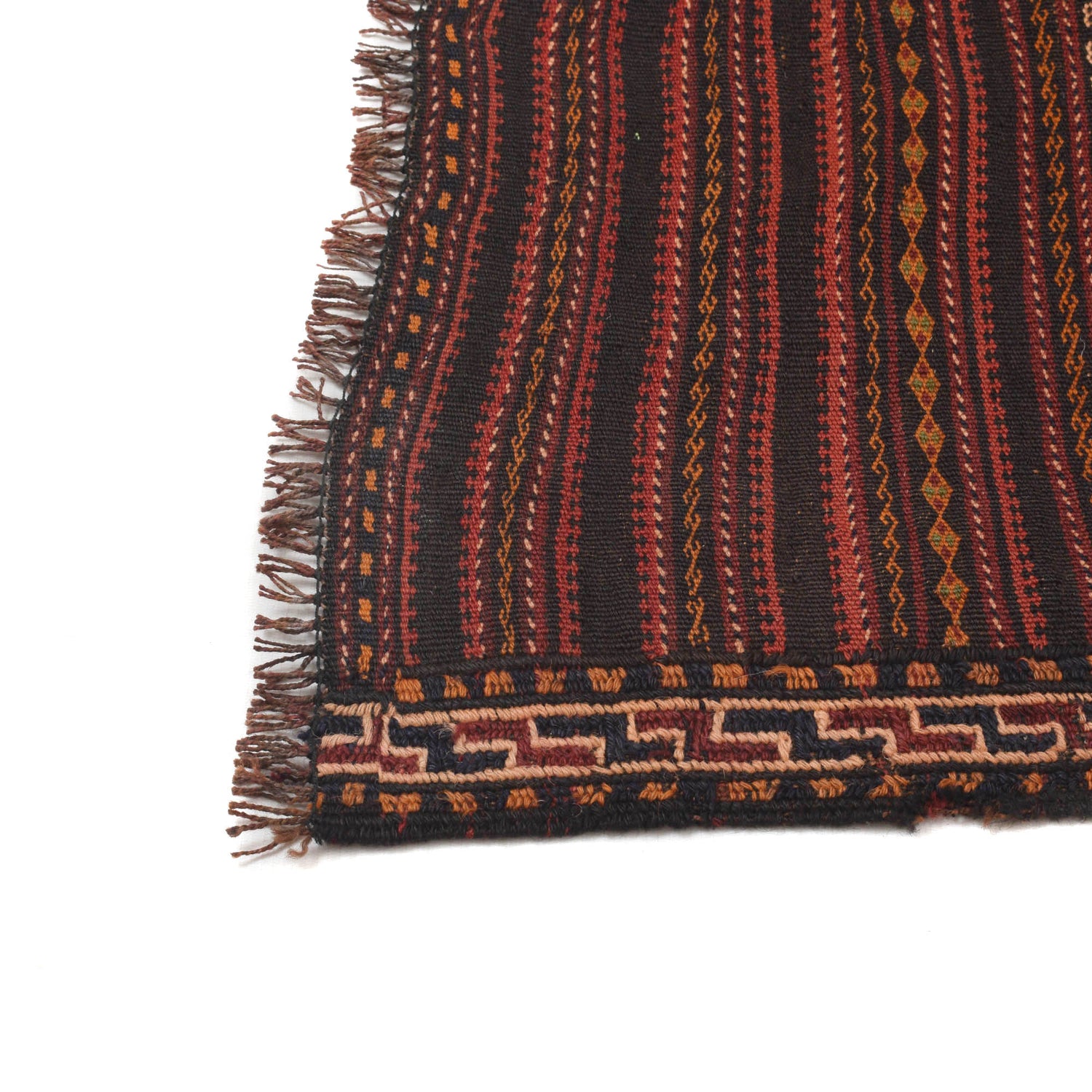 Laghari Kilim Area Rug Handmade Multi Geometric 5x8 ft