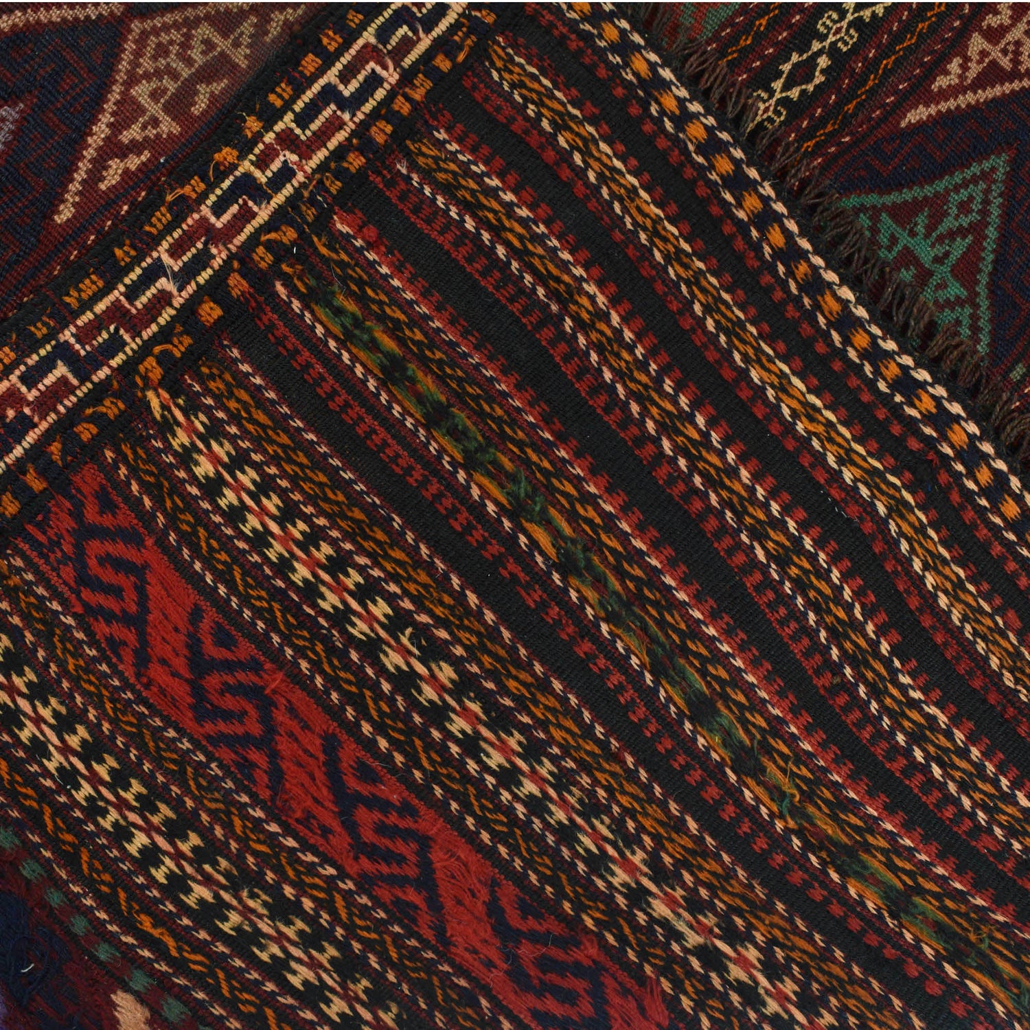 Laghari Kilim Area Rug Handmade Multi Geometric 5x8 ft