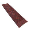 Mashwani Area Rug Runner Handmade Deep Red Geometric 8'