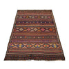 Laghari Kilim Area Rug Handmade Multi Geometric 4x7 ft