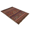 Laghari Kilim Area Rug Handmade Multi Geometric 4x7 ft