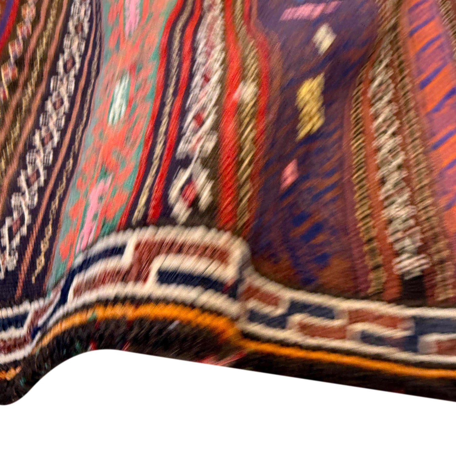 Laghari Kilim Area Rug Handmade Multi Geometric 4x7 ft